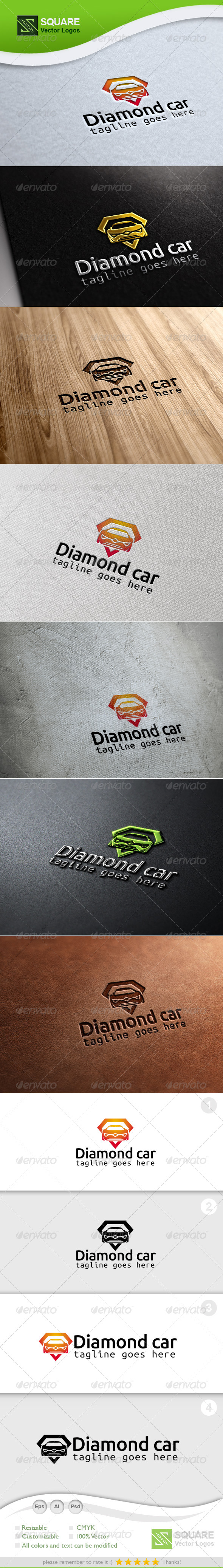 Diamond, Car Vector Logo Template