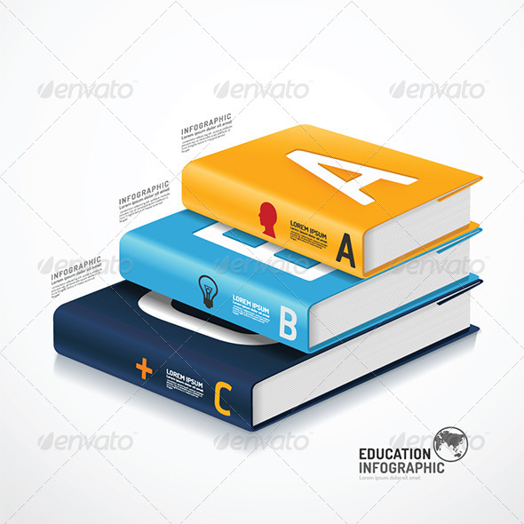 GraphicRiver Infographic Template Book Concept Illustration 6758304 GraphicRiver Infographic Template Book Concept Illustration 6758304