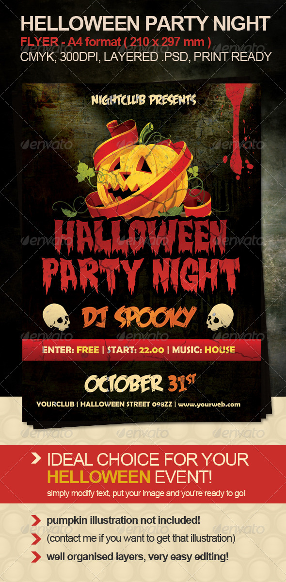 Halloween Party Night Flyer