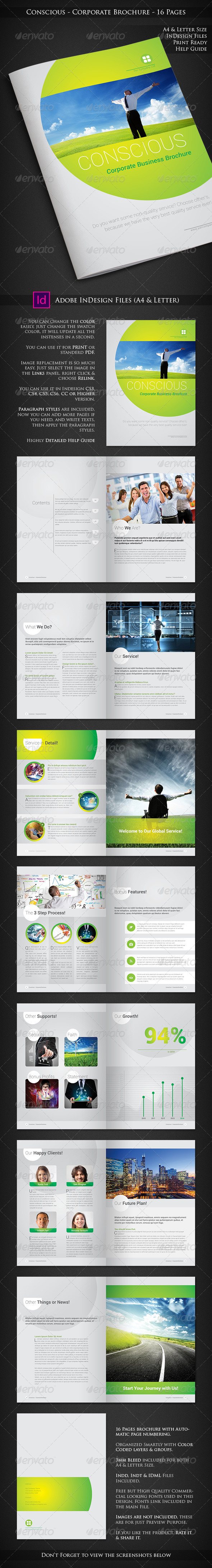 Conscious - Corporate Brochure Design - 16 Pages