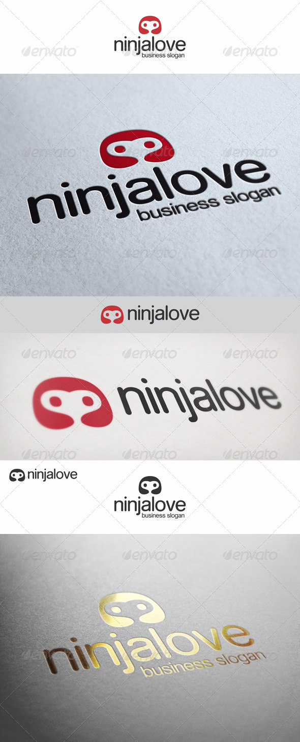 Ninja Love Logo - Symbols Logo Templates