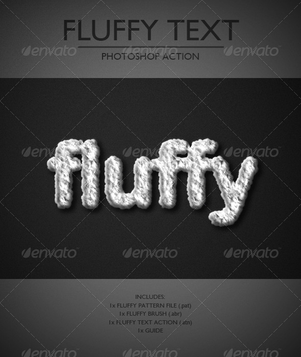 Fluffy Text Photoshop Action - Text Effects Actions