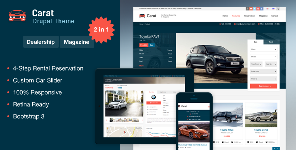 Carat - Responsive Automotive Drupal Theme