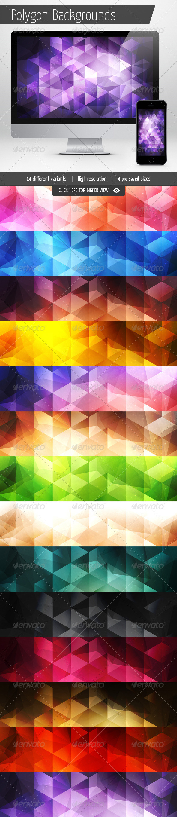 Polygon Backgrounds - Abstract Set