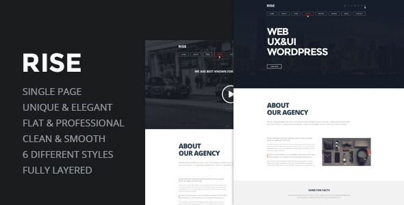 RISE -  OnePage Agency Portfolio Template