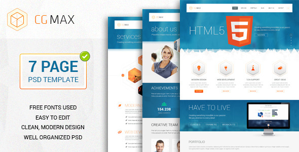 CGMAX - Creative PSD Template