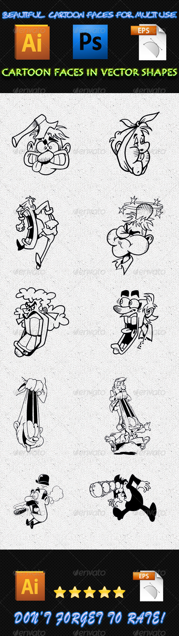 Cartoon Faces 04 Cartoon Faces 04