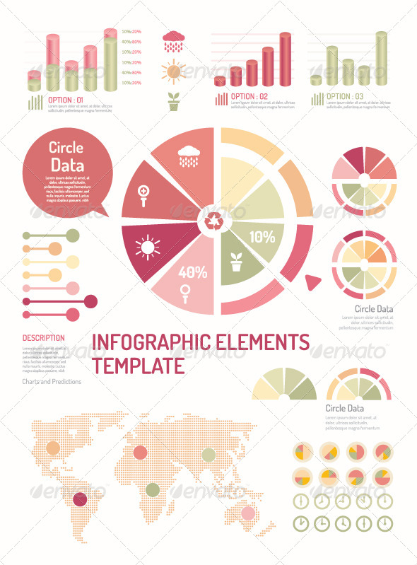 Infographic Elements Template Soft Colour