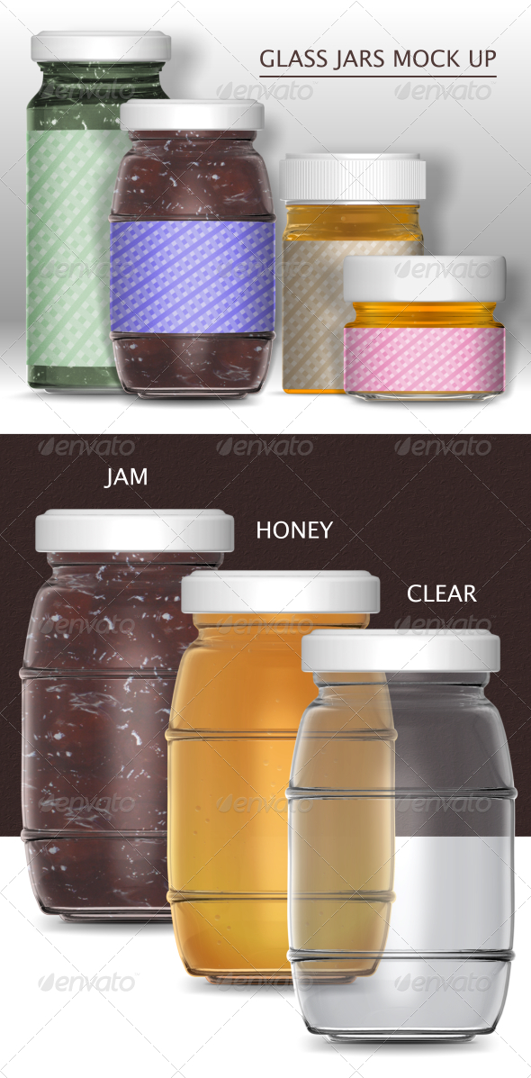 Glass Jars Mock-Up Glass Jars Mock-Up