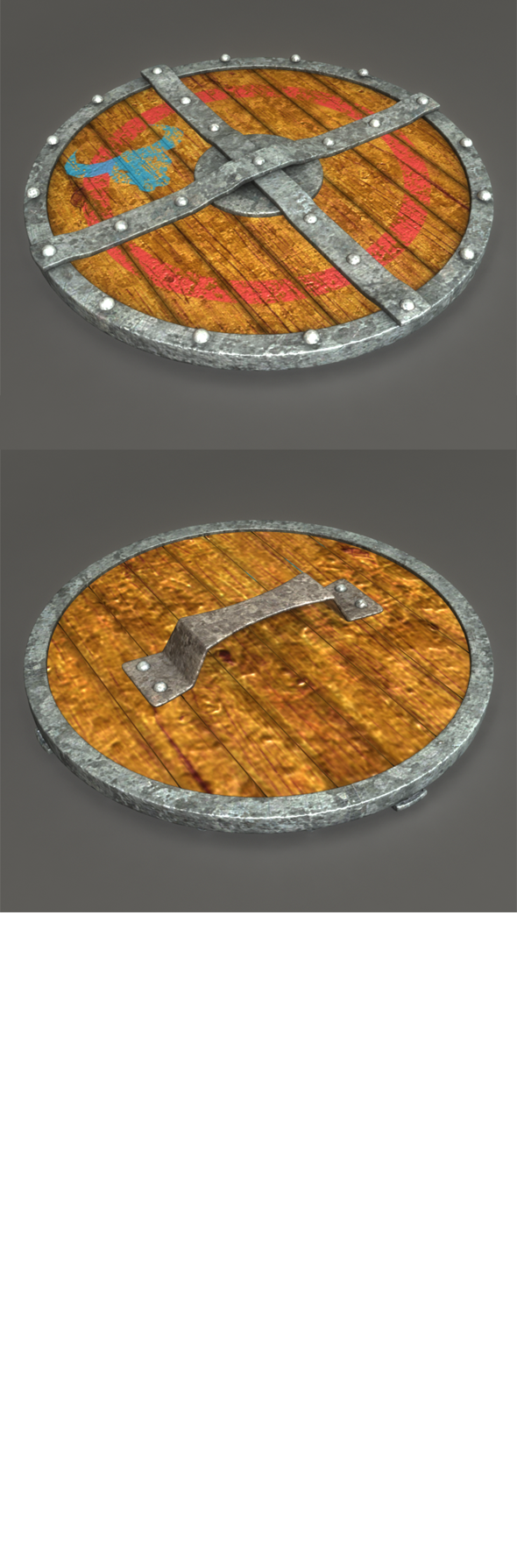 3D Viking Wooden Shield 3D Viking Wooden Shield