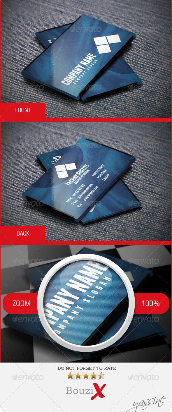 Elegant Blue Business Card Elegant Blue Business Card