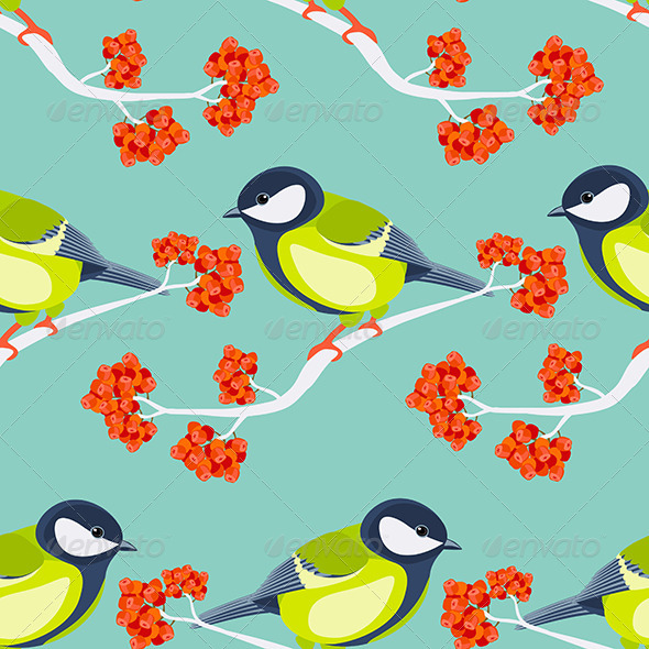 Tit Seamless Pattern Tit Seamless Pattern
