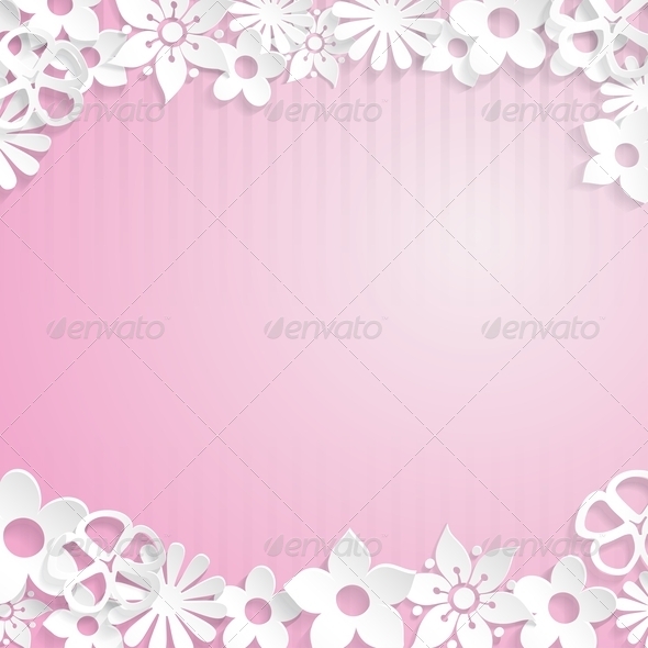 Background with Paper Flowers