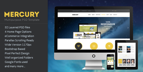 MERCURY - Multipurpose PSD Template