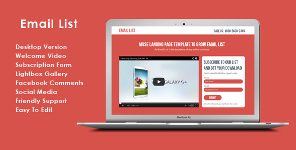 ThemeForest Email List Muse List Building Landing Page 6808510 ThemeForest Email List Muse List Building Landing Page 6808510