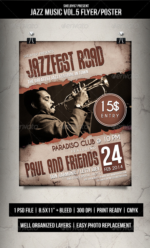 Jazz Music Flyer Poster Vol 5 Jazz Music Flyer Poster Vol 5