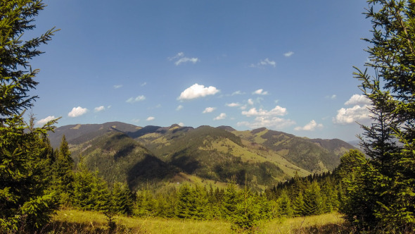 Mountains Spruce and Sky Mountains Spruce and Sky