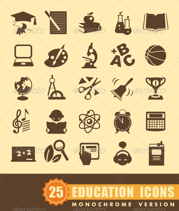 Flat Education Icons Flat Education Icons