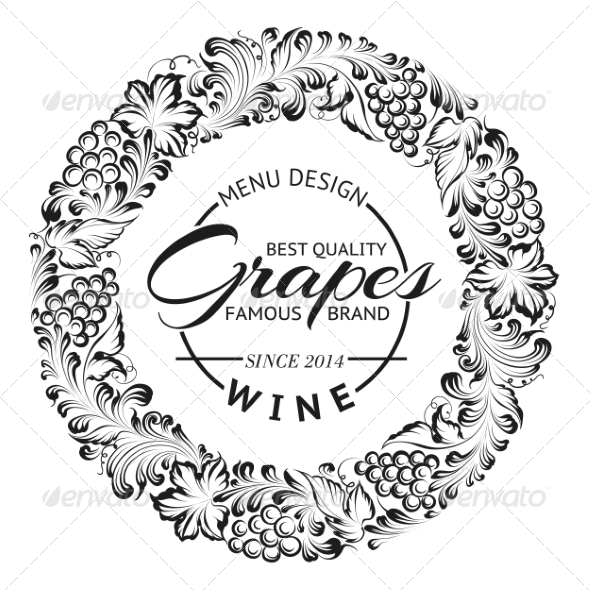 Grapes Design for Wine Menu