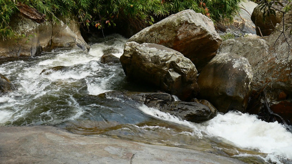 Flowing Water Steam Flowing Water Steam