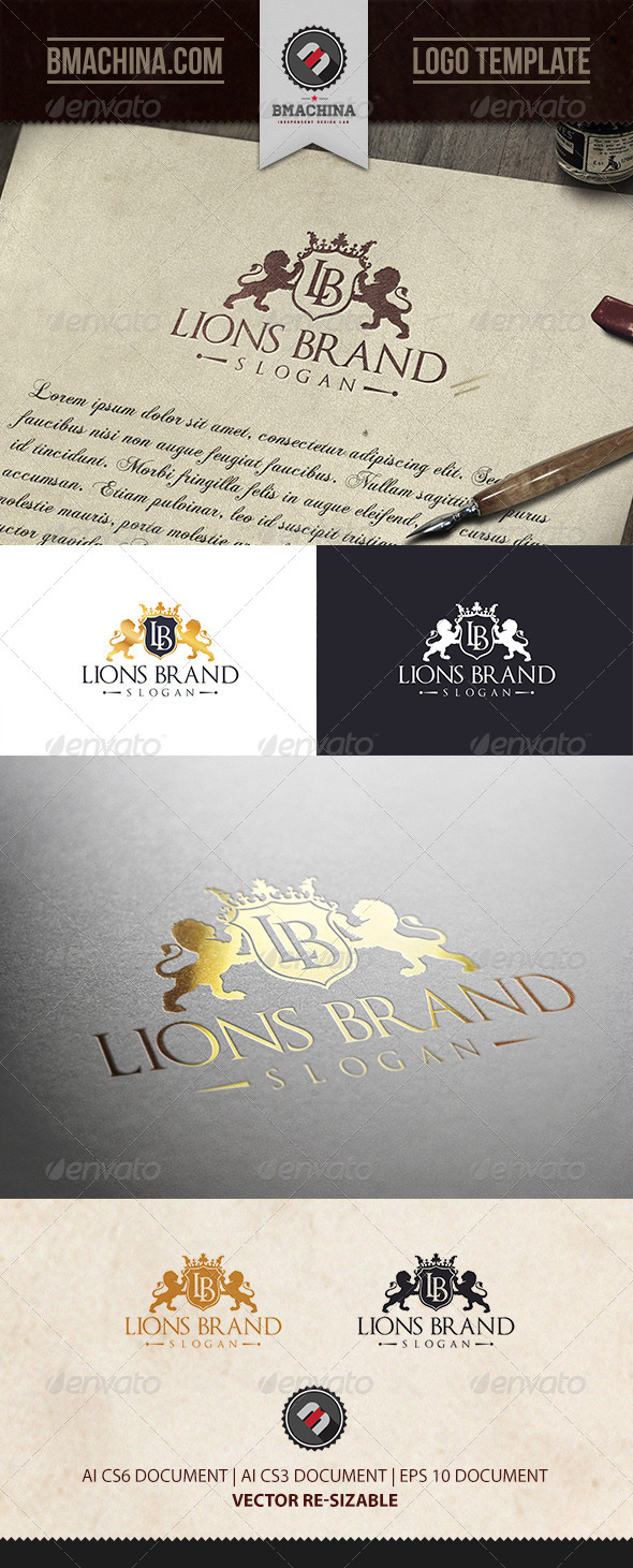 Lions Brand Logo Template