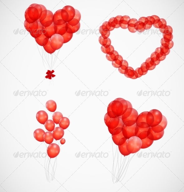 Balloon Heart Illustration Background Balloon Heart Illustration Background