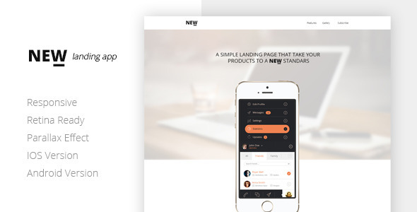 NEW Retina Ready App Landing Page