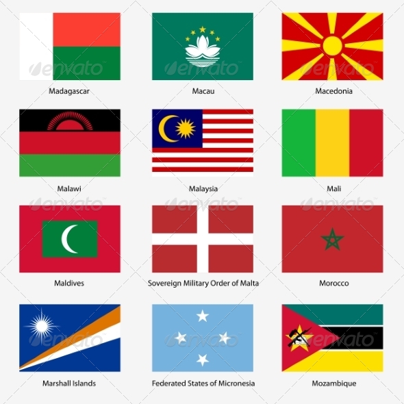 Flag Set of World Sovereign States