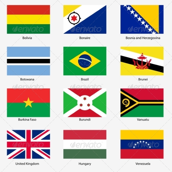 Flag Set of World Sovereign States