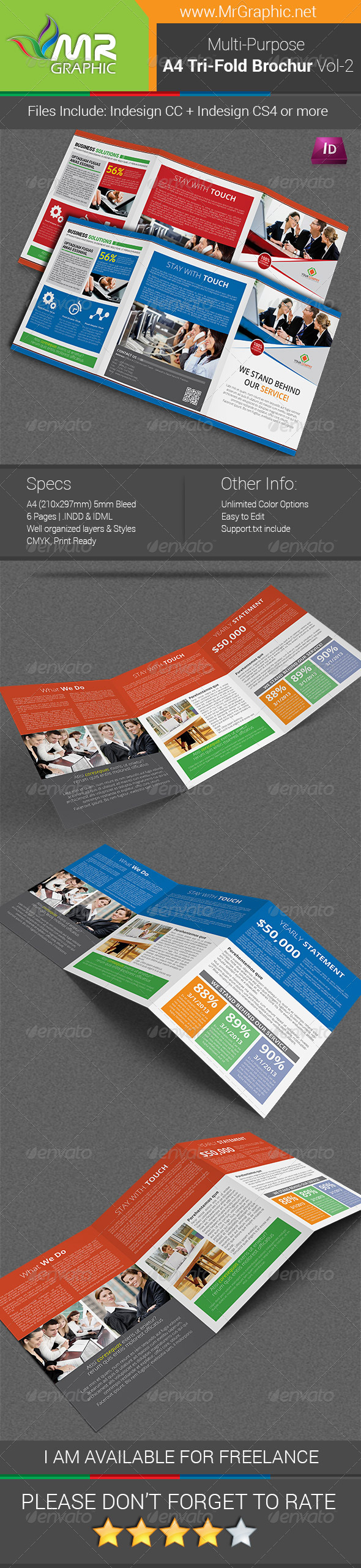 Multipurpose A4 Tri-Fold Brochure Template Vol-2 Multipurpose A4 Tri-Fold Brochure Template Vol-2
