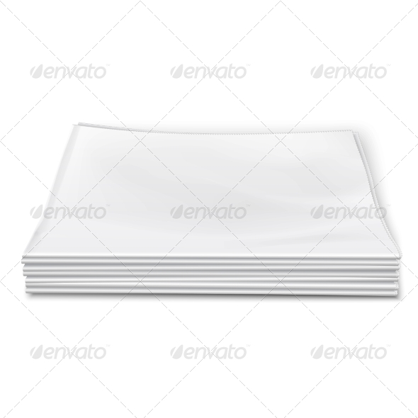 Blank Newspapers Pile Blank Newspapers Pile