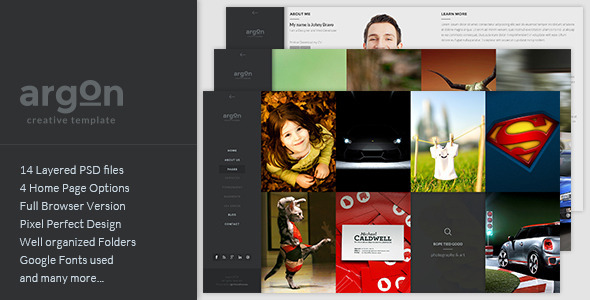 Argon - Creative PSD Template