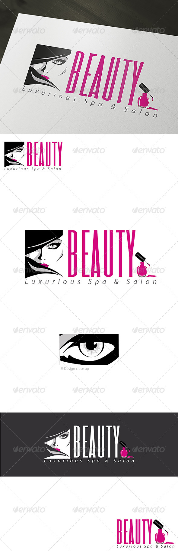 Luxurious Beauty Spa & Salon Logo Template Luxurious Beauty Spa & Salon Logo Template