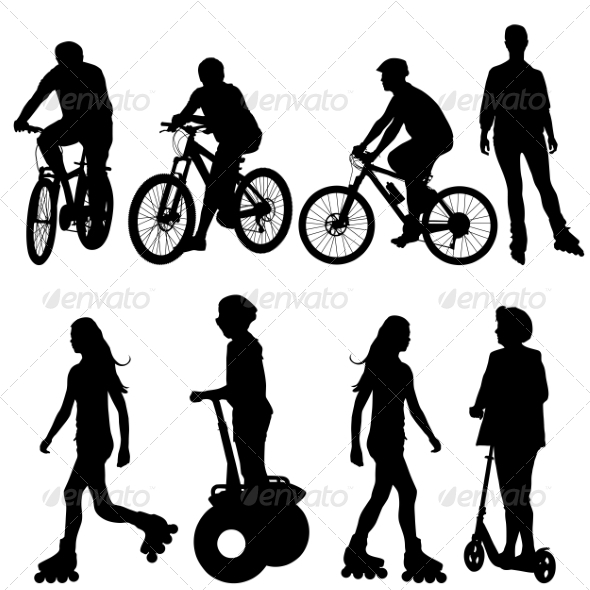 Cyclist Silhouettes