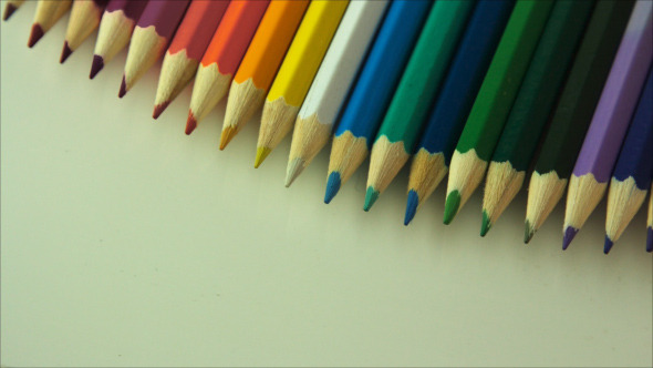 Row of Colored Pencils Row of Colored Pencils