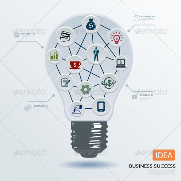 GraphicRiver Light Bulb Business Application Icon 6884492 GraphicRiver Light Bulb Business Application Icon 6884492