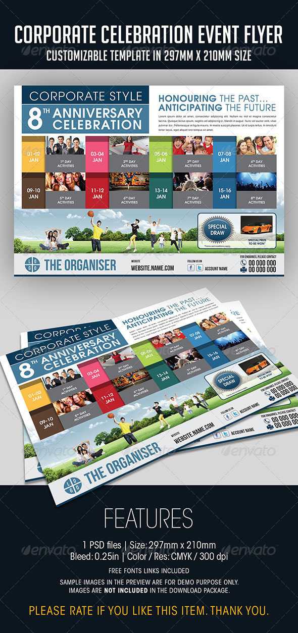 Corporate Anniversary Celebration Event Flyer - Events Flyers