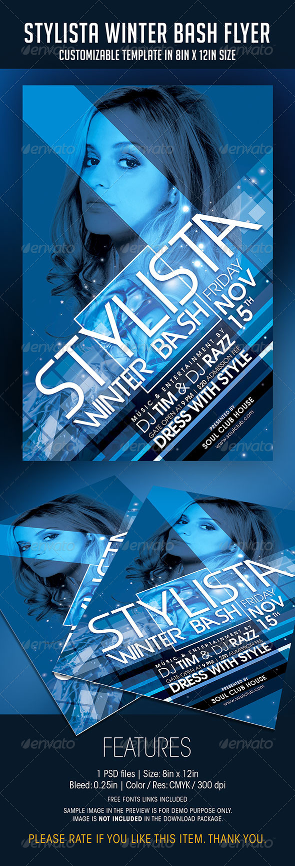 Stylista Winter Bash Party Flyer - Clubs & Parties Events