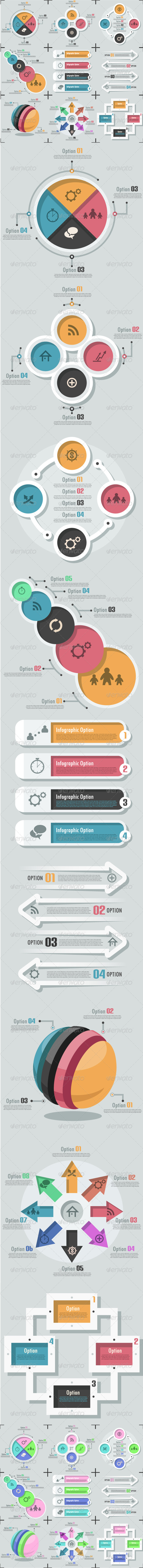 GraphicRiver Set Of 9 Flat Infographic Options Templates 6885473 GraphicRiver Set Of 9 Flat Infographic Options Templates 6885473