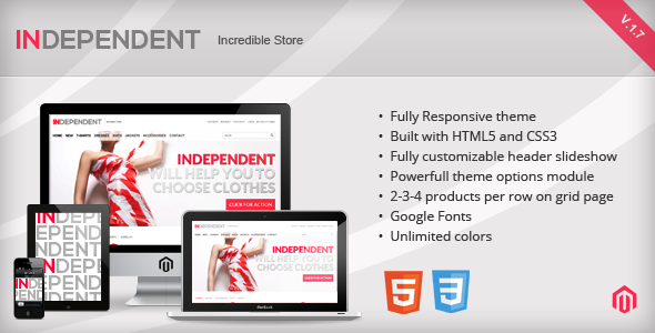 Independent - Responsive Magento Theme