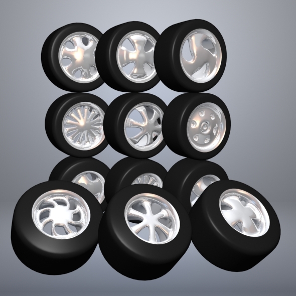 Set Of Cartoon Wheels Set Of Cartoon Wheels