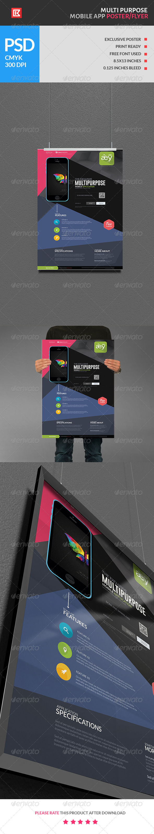 Multipurpose Mobile App Poster Flyer Multipurpose Mobile App Poster Flyer