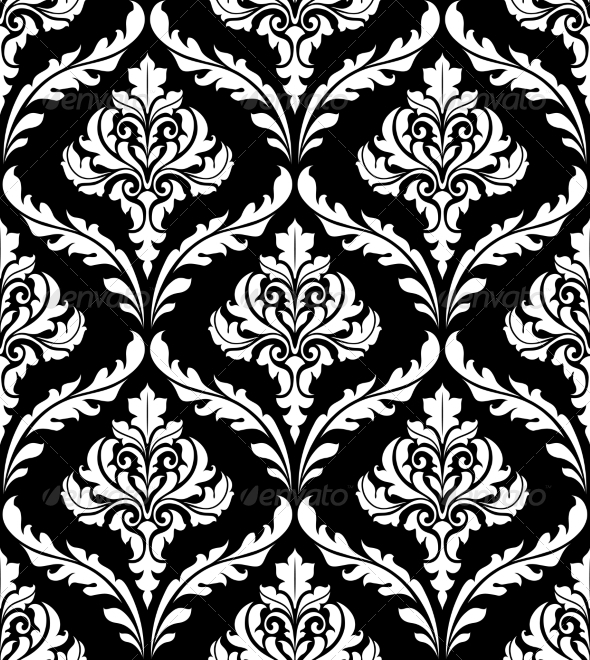 Seamless Arabesque Design in Black and White Seamless Arabesque Design in Black and White