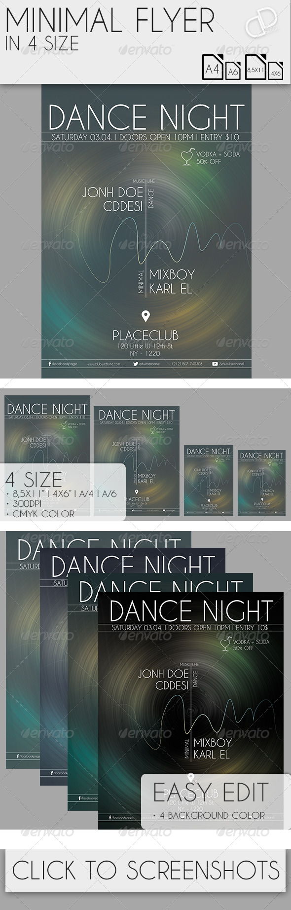 Minimal Flyer in 4 Size Minimal Flyer in 4 Size