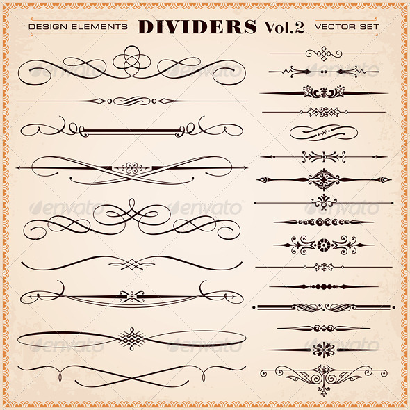 Vector Design Elements Dividers And Dashes Vector Design Elements Dividers And Dashes