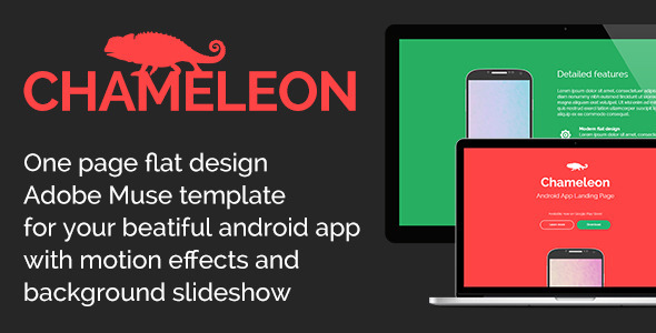 Chameleon - Android App Promo Site Muse Template