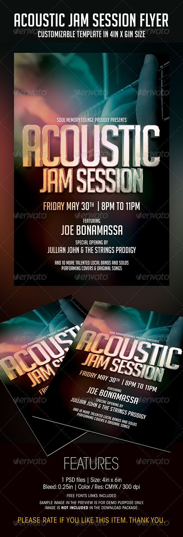 Acoustic Jam Session Flyer Acoustic Jam Session Flyer