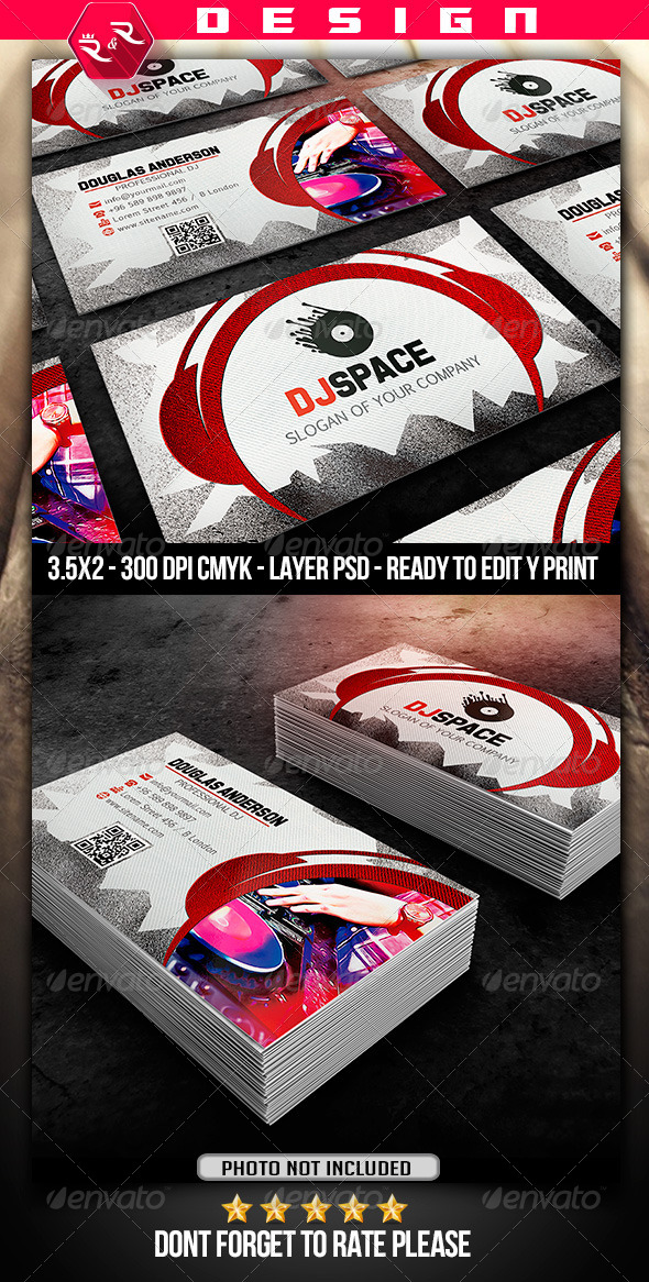DJ Business Card Template - Industry Specific Business Cards