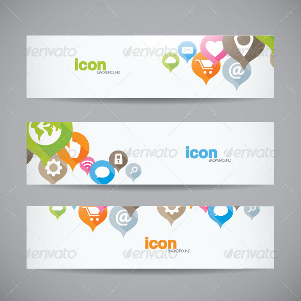 Abstract Web Icon Banner Background Abstract Web Icon Banner Background