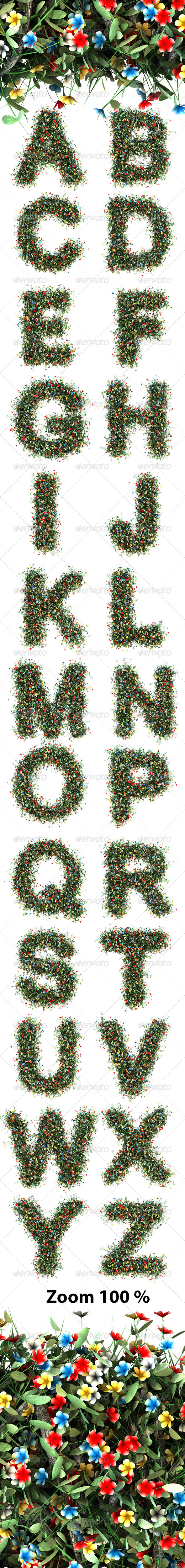 Flowers Field Alphabet Flowers Field Alphabet